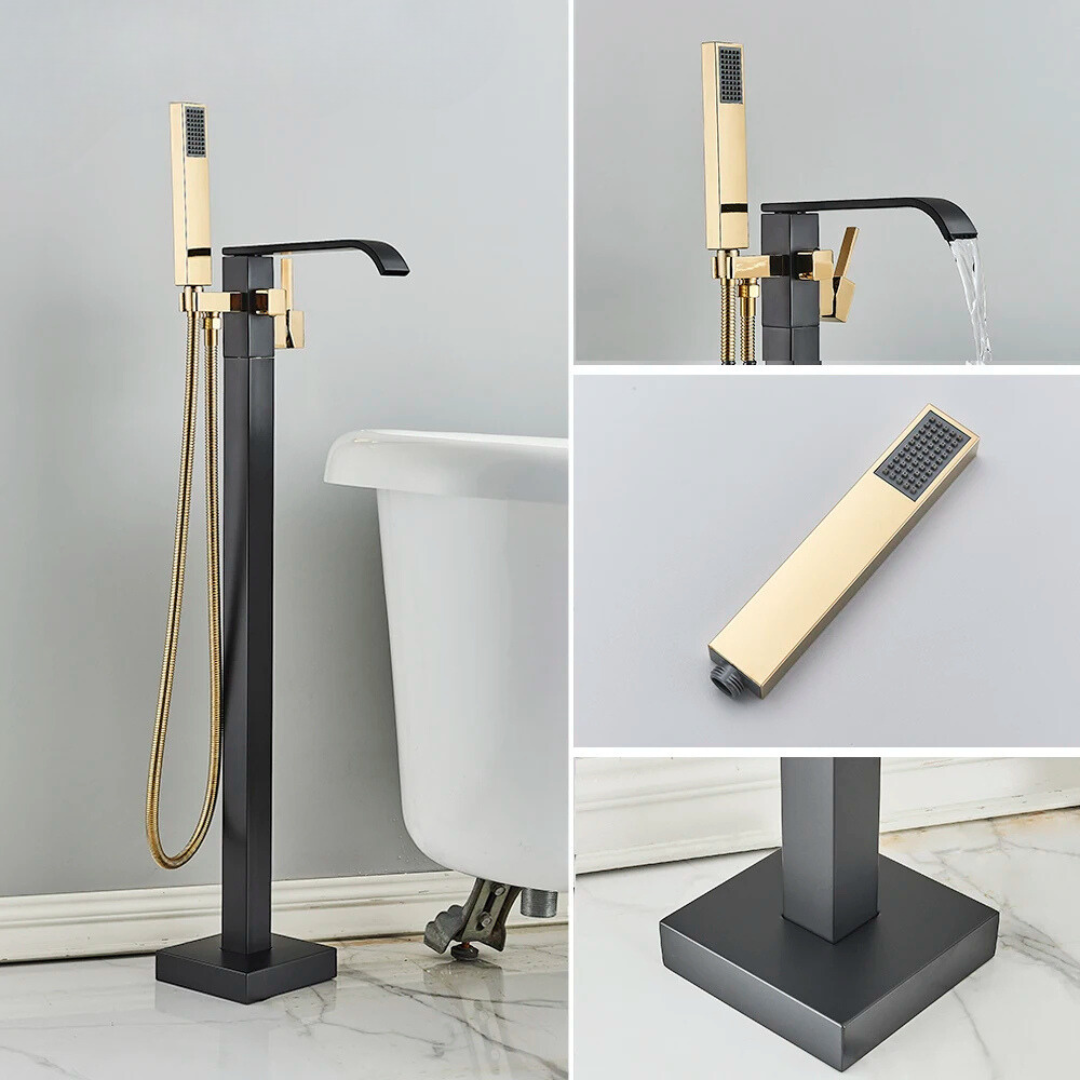 Torneira de Banheira Misturador Monocomando Luxo Com Controle Duplo