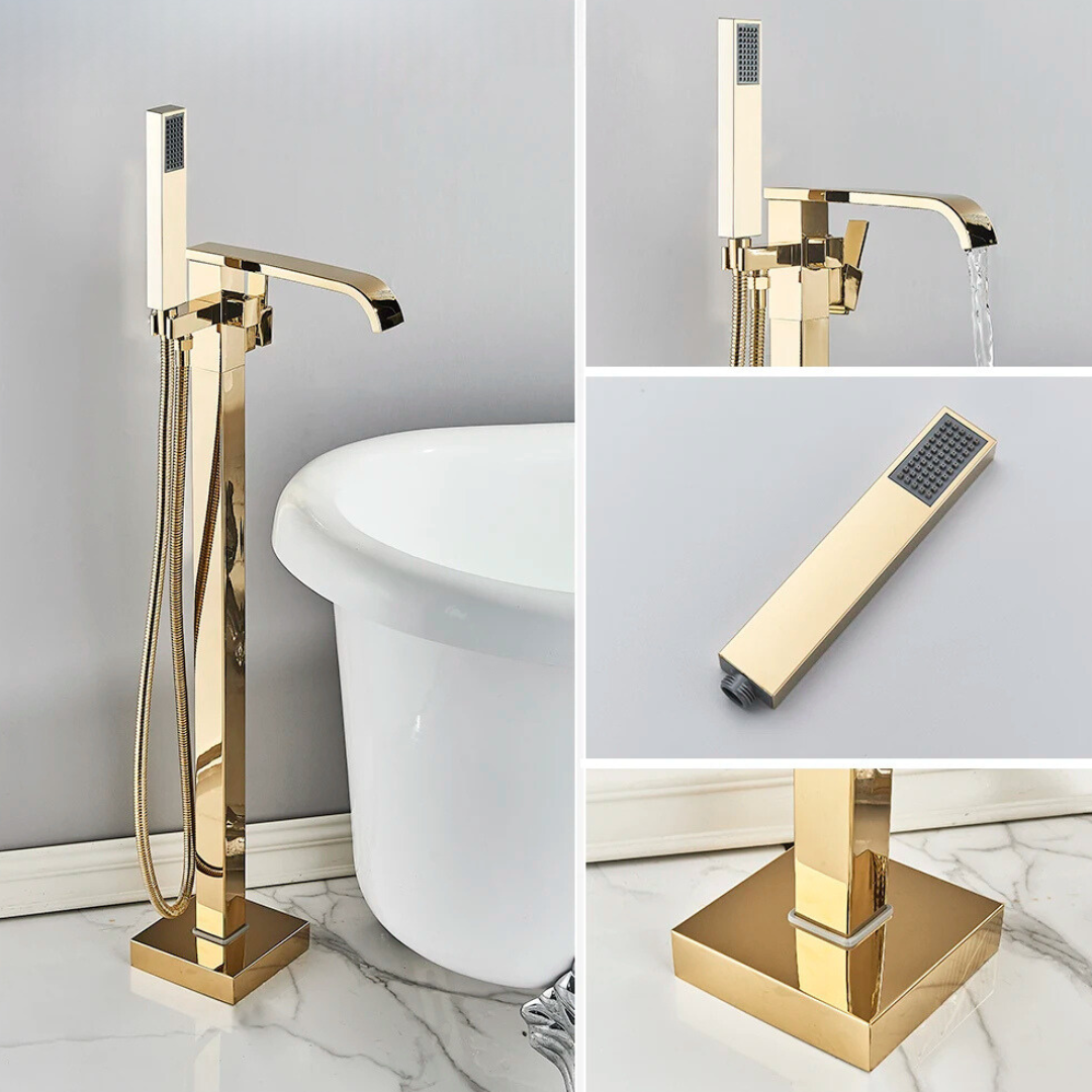 Torneira de Banheira Misturador Monocomando Luxo Com Controle Duplo