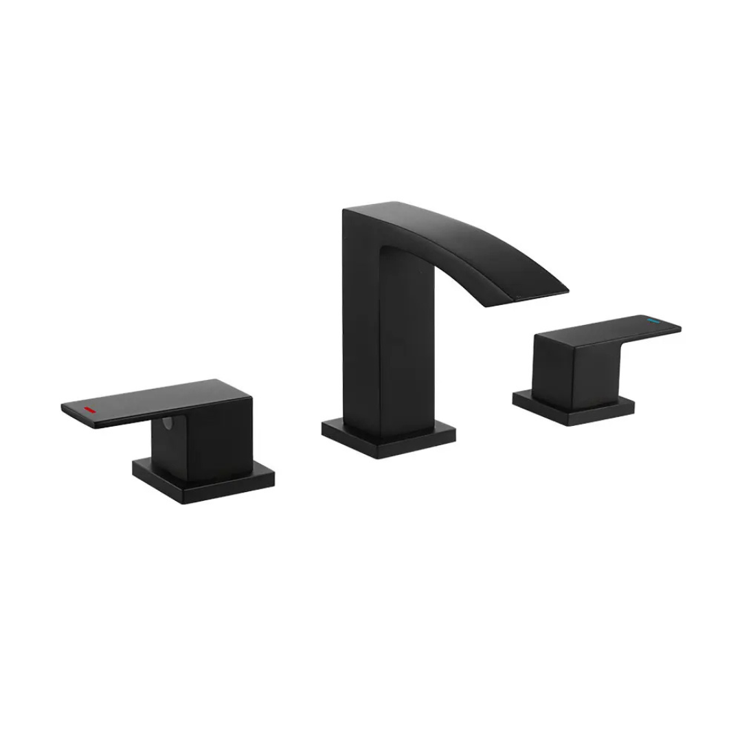 Torneira Misturador Duplo com Dupla Alça em Níquel