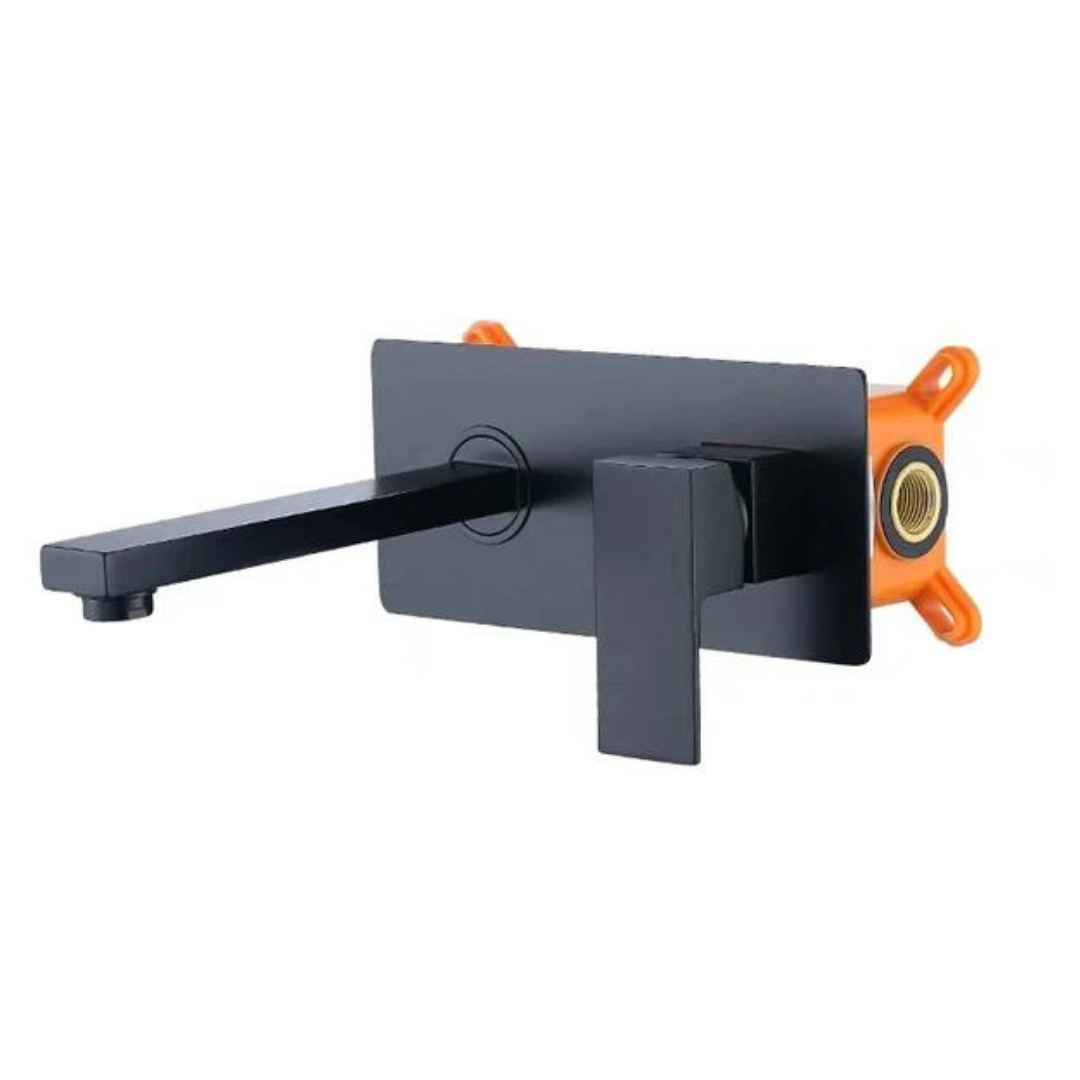 Torneira Misturador Monocomando Quadrada de Luxo para Banheiro Latão