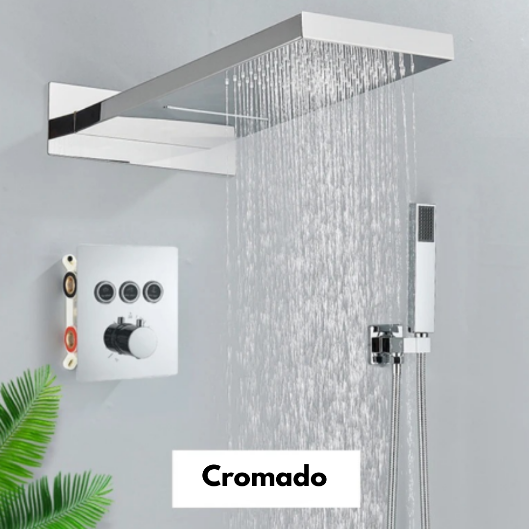 Conjunto Torneiras Termostáticas Preto 3 Alavancas