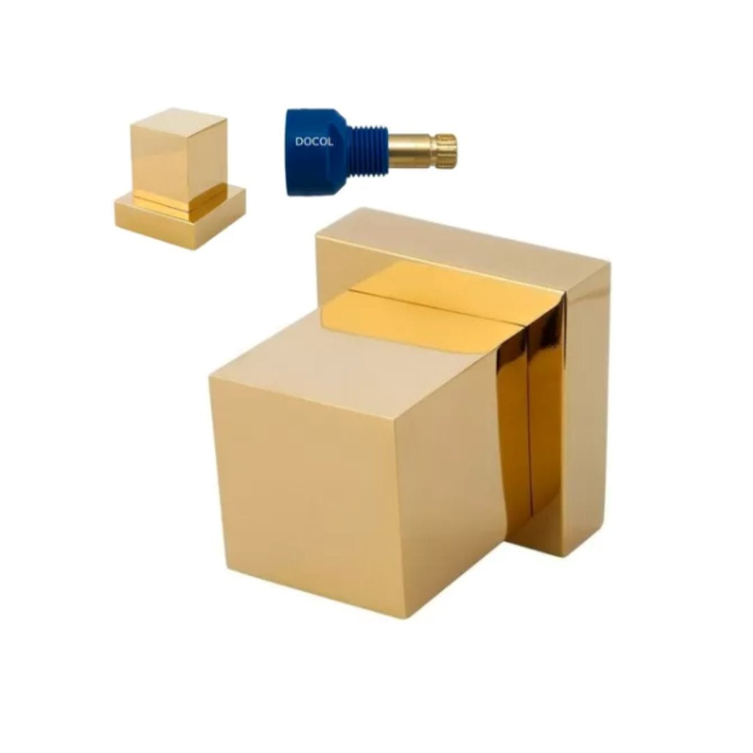 Acabamento Registro Dourado Gold Verdadeiro Metal Docol Acessórios Banheiro039 Vitrine das Torneiras