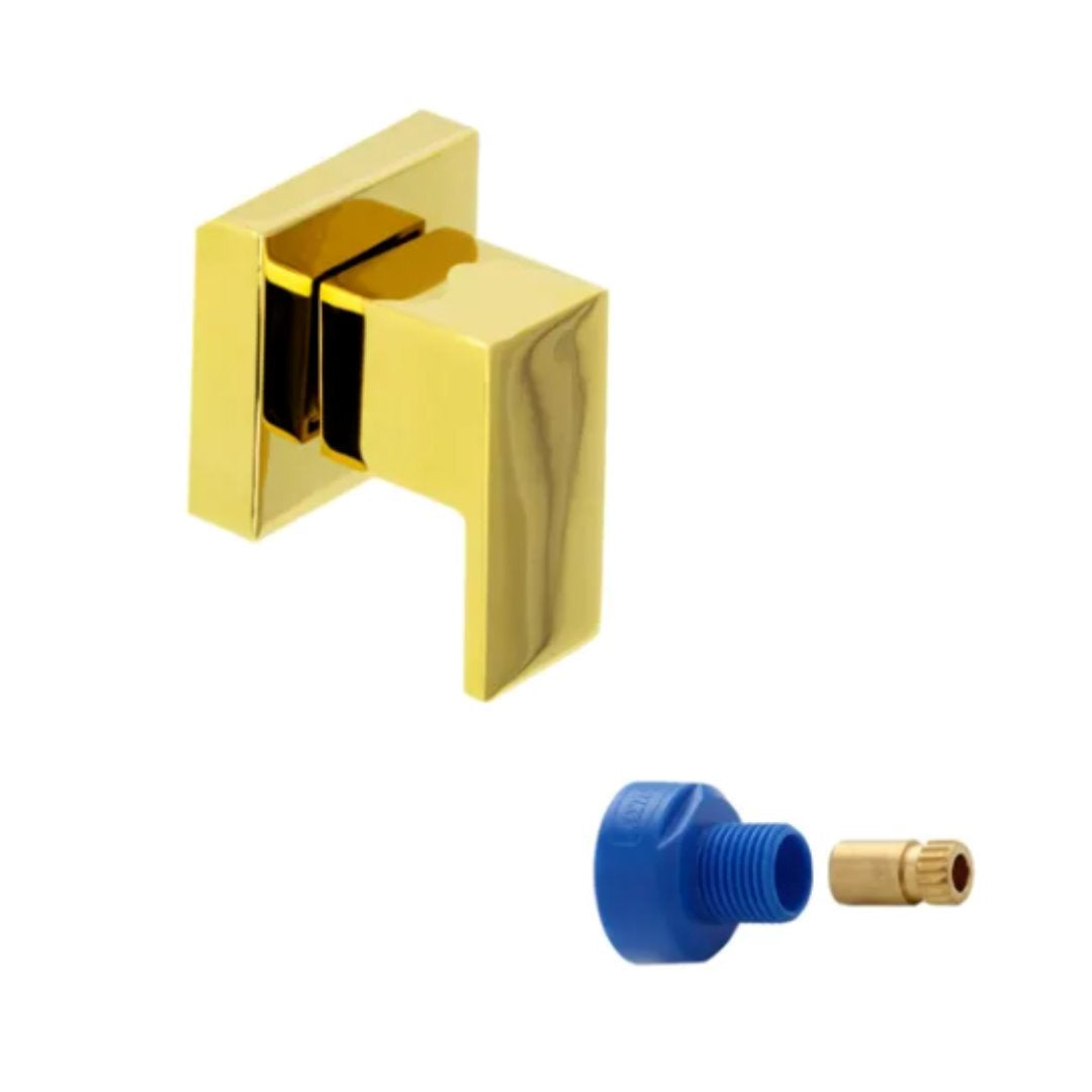 Acabamento Registro Quadrado Padrão Docol Dourado Acessórios Banheiro040 Vitrine das Torneiras