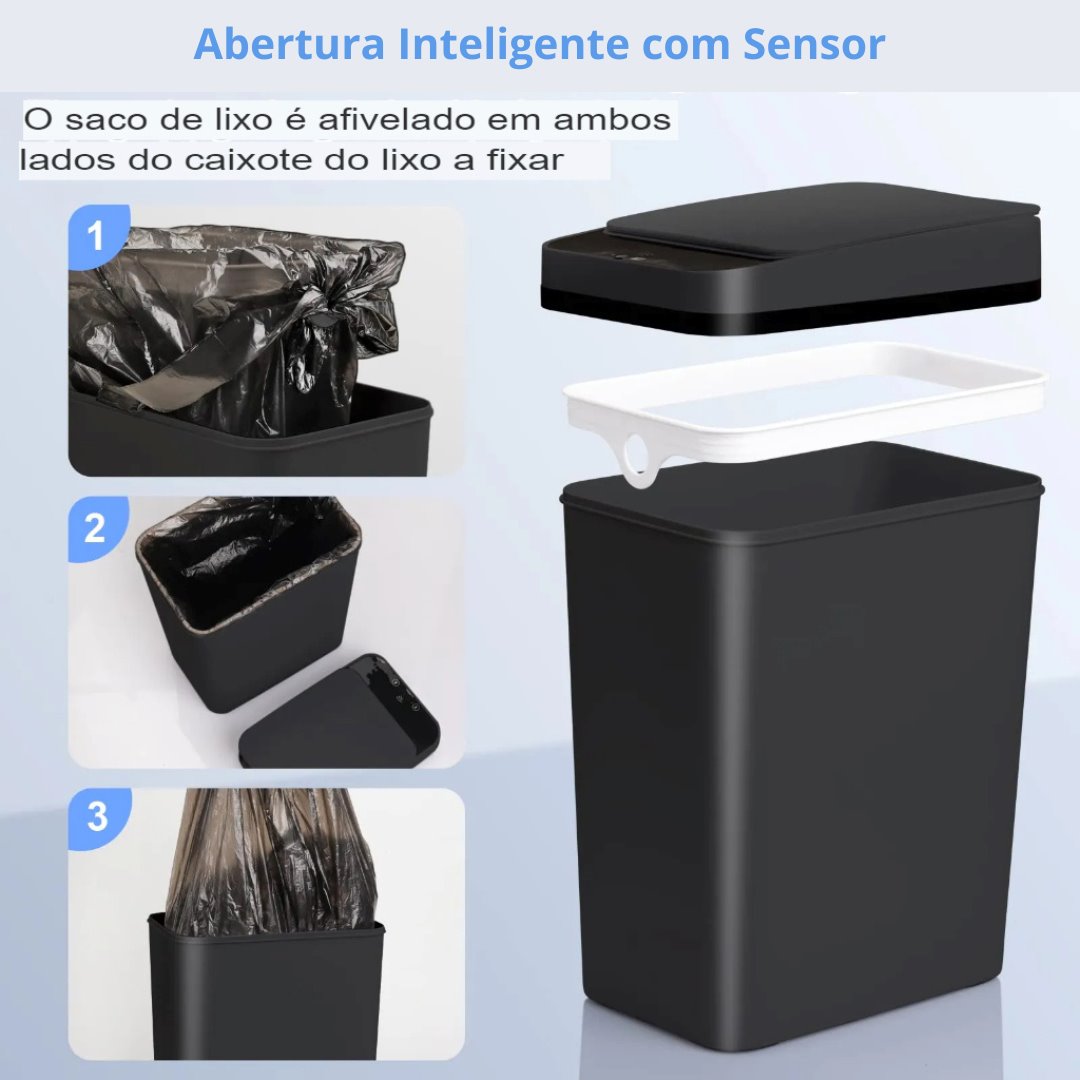 Banheiro Espaço: Lixeira Ultrassônica com Poder Anti-Odores Acessório017 Vitrine das Torneiras