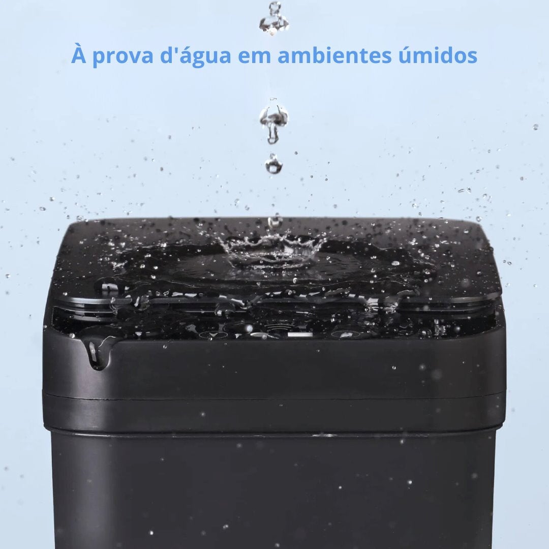 Banheiro Espaço: Lixeira Ultrassônica com Poder Anti-Odores - Preto Acessórios Banheiro002 Vitrine das Torneiras