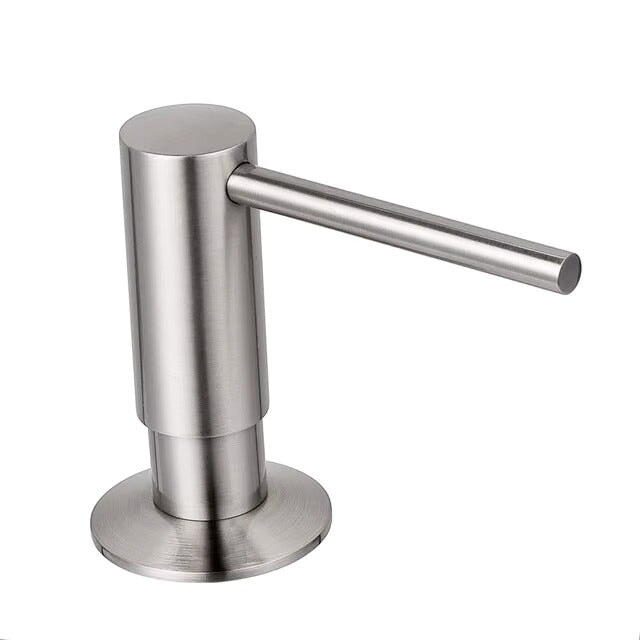 Dispensador de Sabão Líquido 500ml Latão Banheiros e Lavabos044 Vitrine das Torneiras Aço Escovado