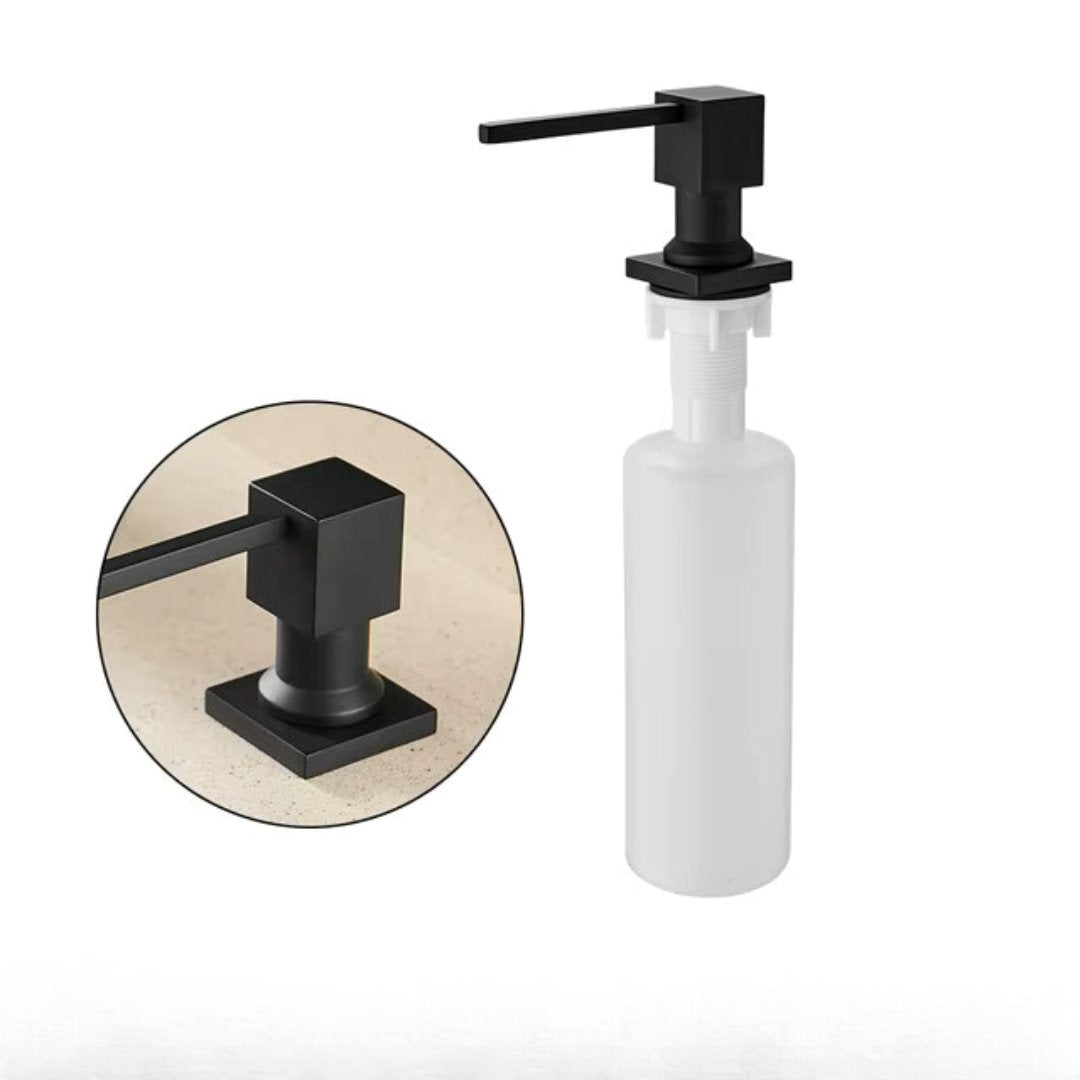 Dispensador de Sabão Líquido Latão 300ml Banheiros e Lavabos045 Vitrine das Torneiras Preto