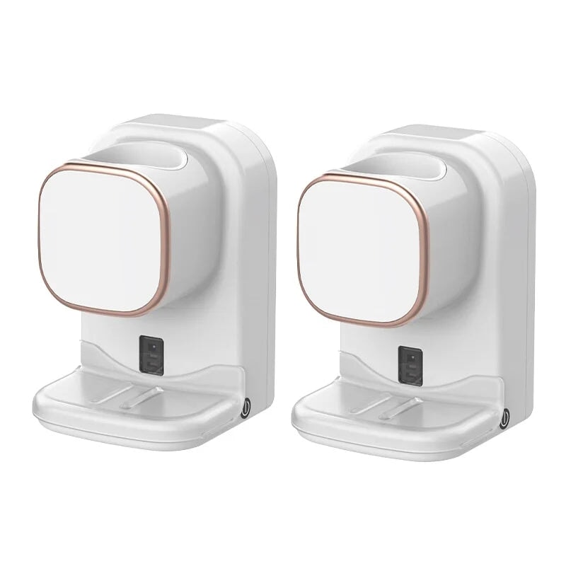 Dispensador Dental Automático com Sensor de Indução Infravermelho e Porta-Escovas UV Acessório006 Vitrine das Torneiras 2 unidades Branco