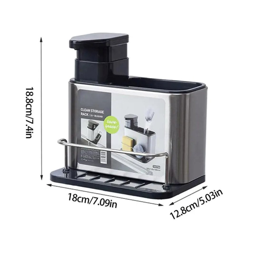Dispensador Sabão Inox 3em1 Cozinha Cubas e Acessórios Cozinha005 Vitrine das Torneiras