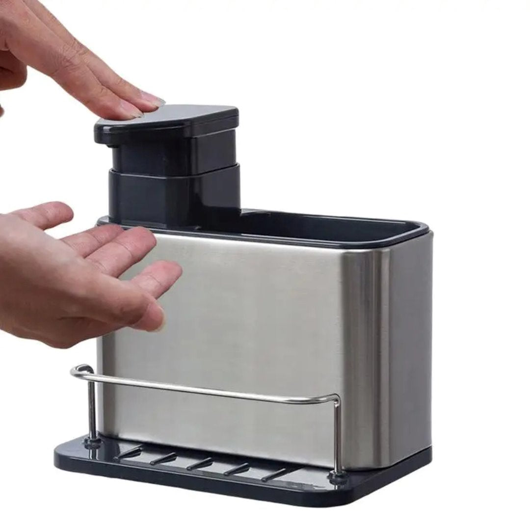 Dispensador Sabão Inox 3em1 Cozinha Cubas e Acessórios Cozinha005 Vitrine das Torneiras