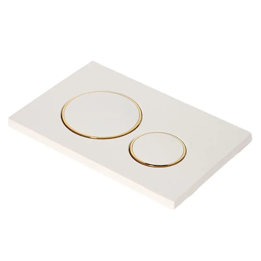 DualLuxe: Placa Geberit Sigma20 - Branco Dourado - Vibratite Acessório021 Vitrine das Torneiras Branco
