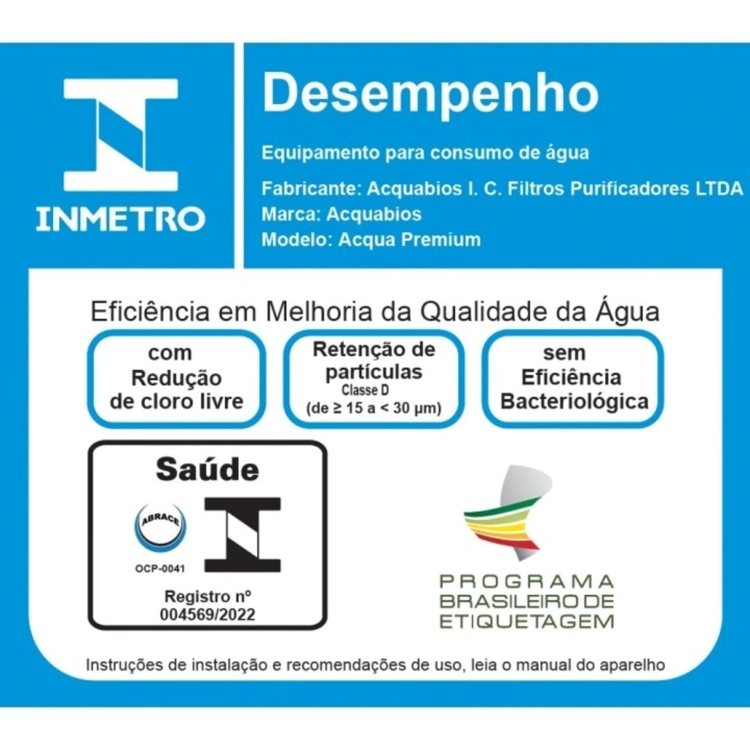 Filtro de Água para Torneira Premium Cozinha e Área Gourmet029 Vitrine das Torneiras