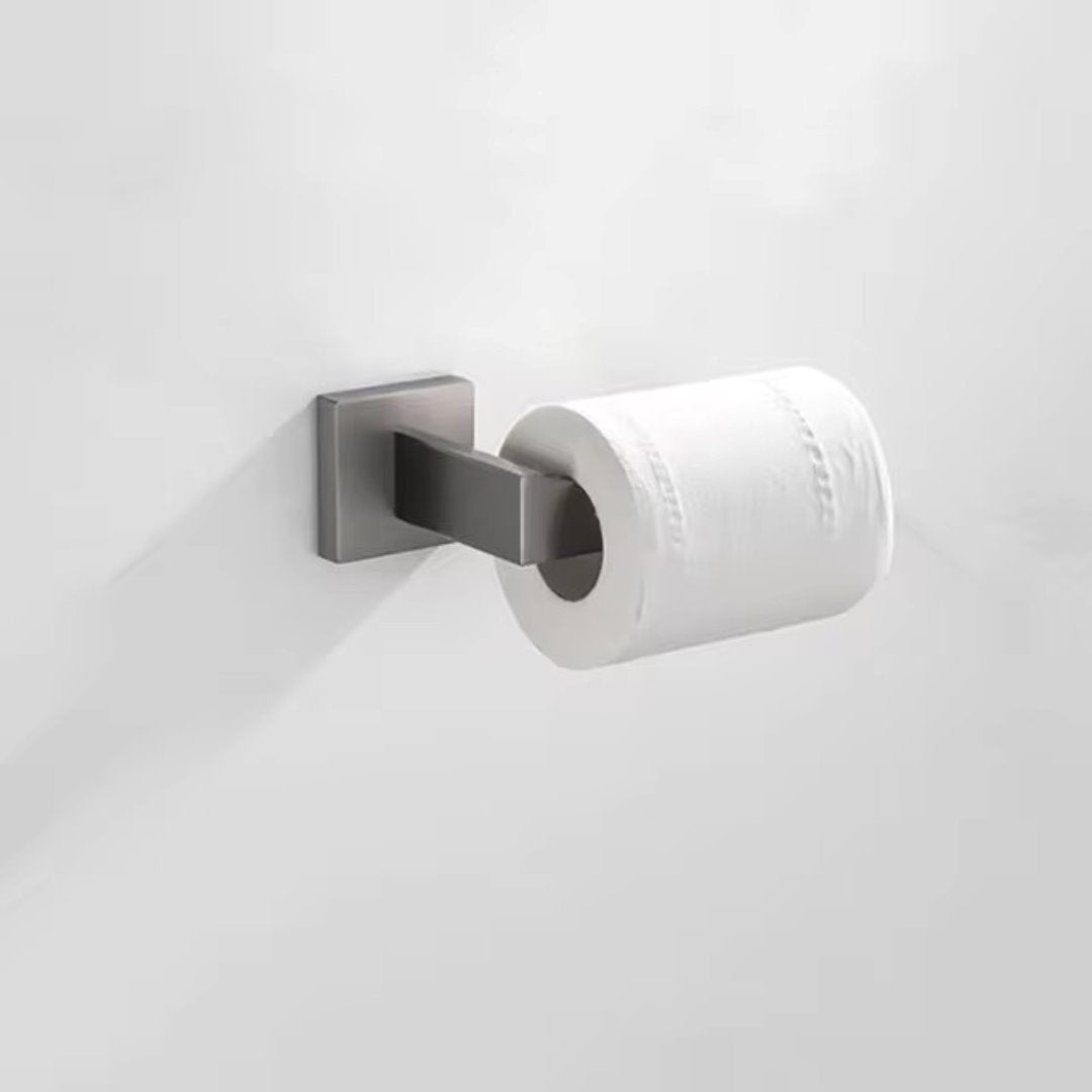 Kit Acessórios Banheiro Inox Cinza Escovado Acessórios Banheiro076 Vitrine das Torneiras Porta Papel Higiênico