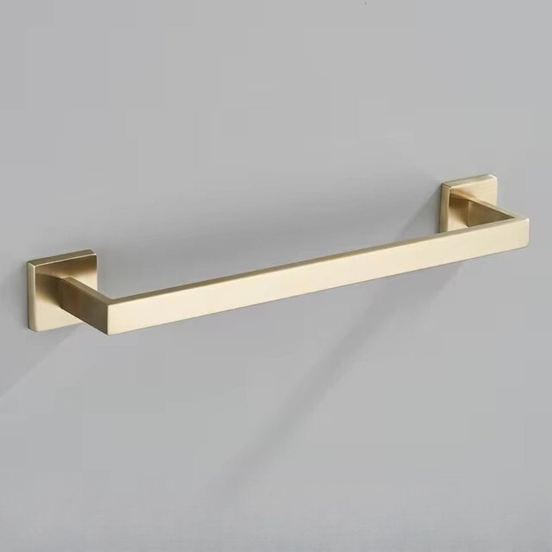 Kit de Acessórios para Banheiro em Aço Inoxidável - Dourado Escovado Acessórios Banheiro016 Vitrine das Torneiras