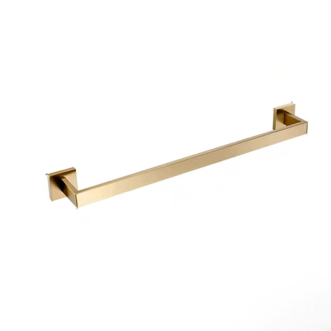 Kit de Acessórios para Banheiro em Aço Inoxidável - Dourado Escovado Acessórios Banheiro016 Vitrine das Torneiras Barra 40cm