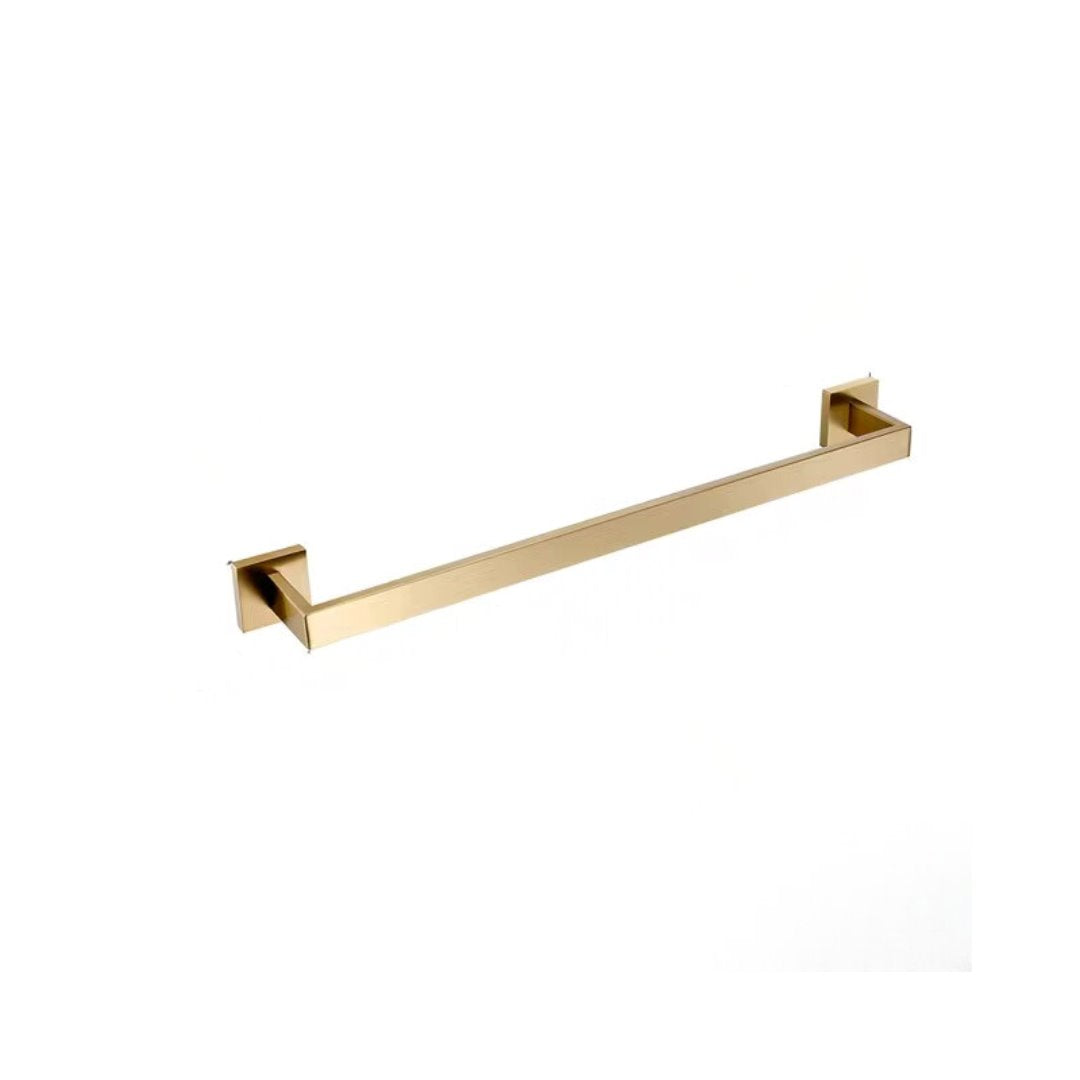 Kit de Acessórios para Banheiro em Aço Inoxidável - Dourado Escovado Acessórios Banheiro016 Vitrine das Torneiras Barra 56cm