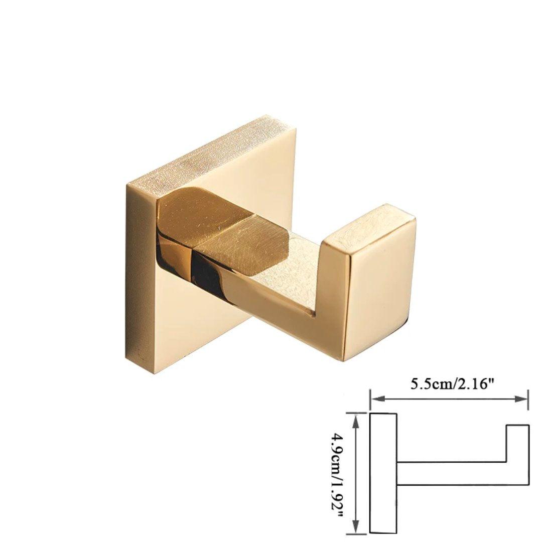 Kit de Acessórios para Banheiro em Aço Inoxidável - Gold Banheiro009 Vitrine das Torneiras