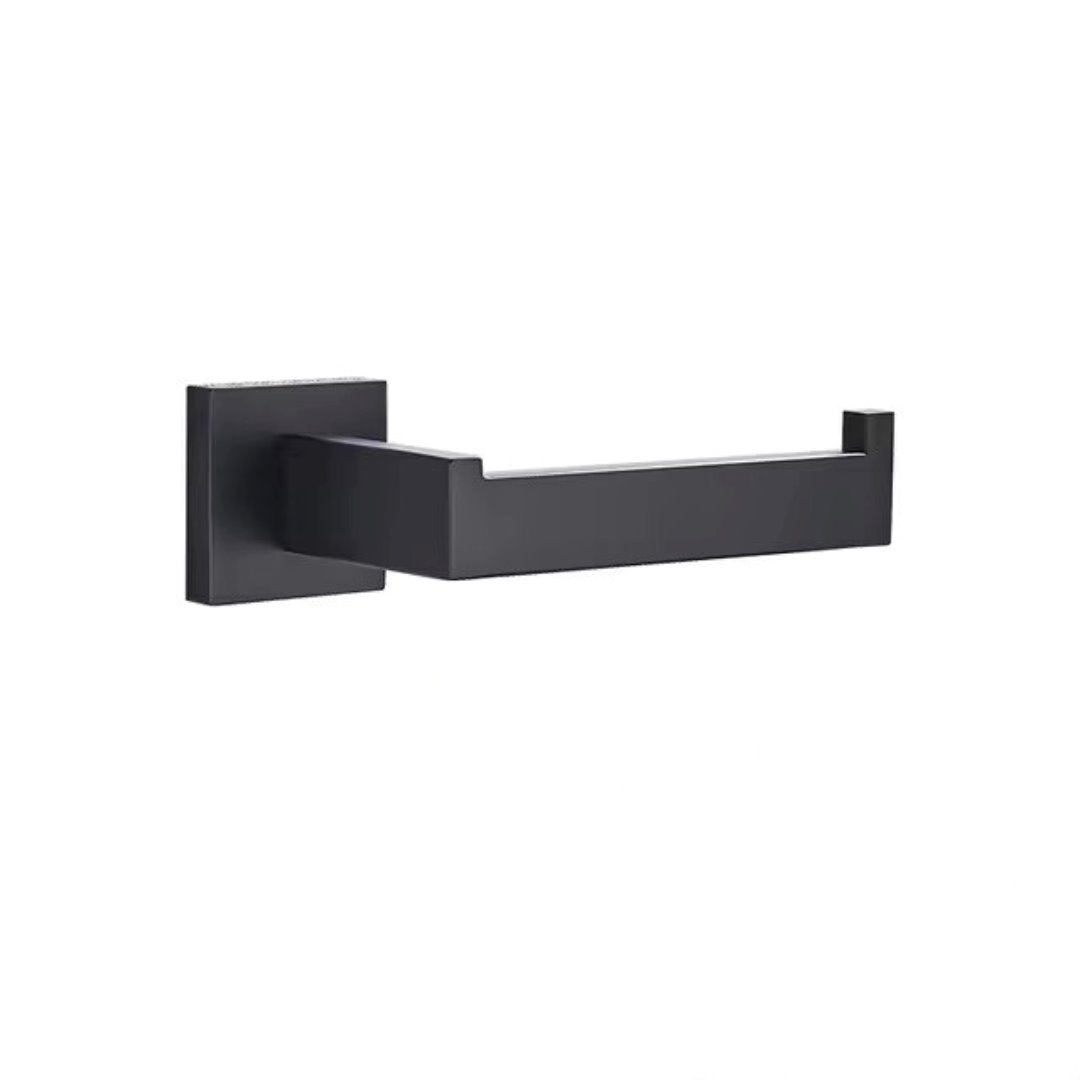 Kit de Acessórios para Banheiro em Aço Inoxidável Matte Black Acessórios Banheiro017 Vitrine das Torneiras Porta Papel Higiênico