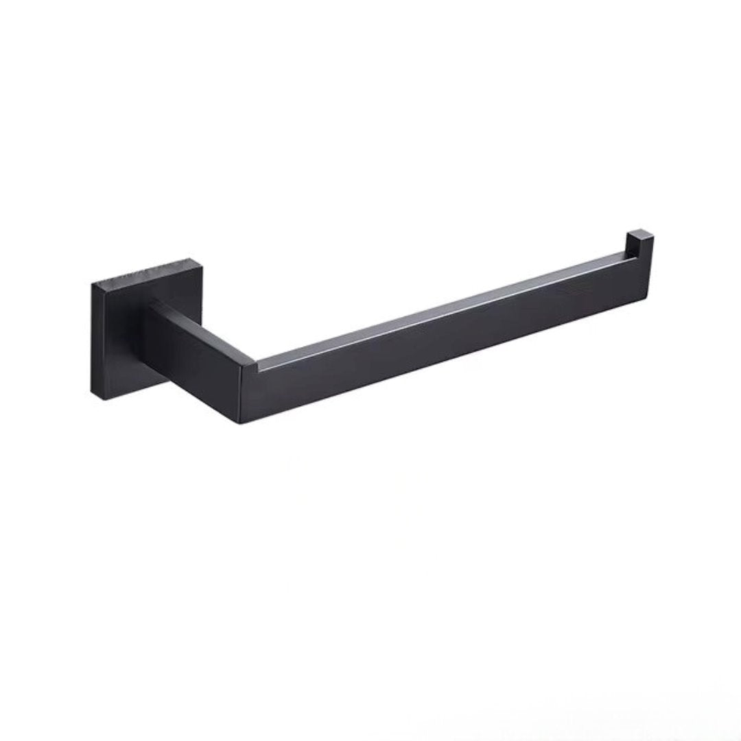 Kit de Acessórios para Banheiro em Aço Inoxidável Matte Black Acessórios Banheiro017 Vitrine das Torneiras Porta Toalha de Rosto