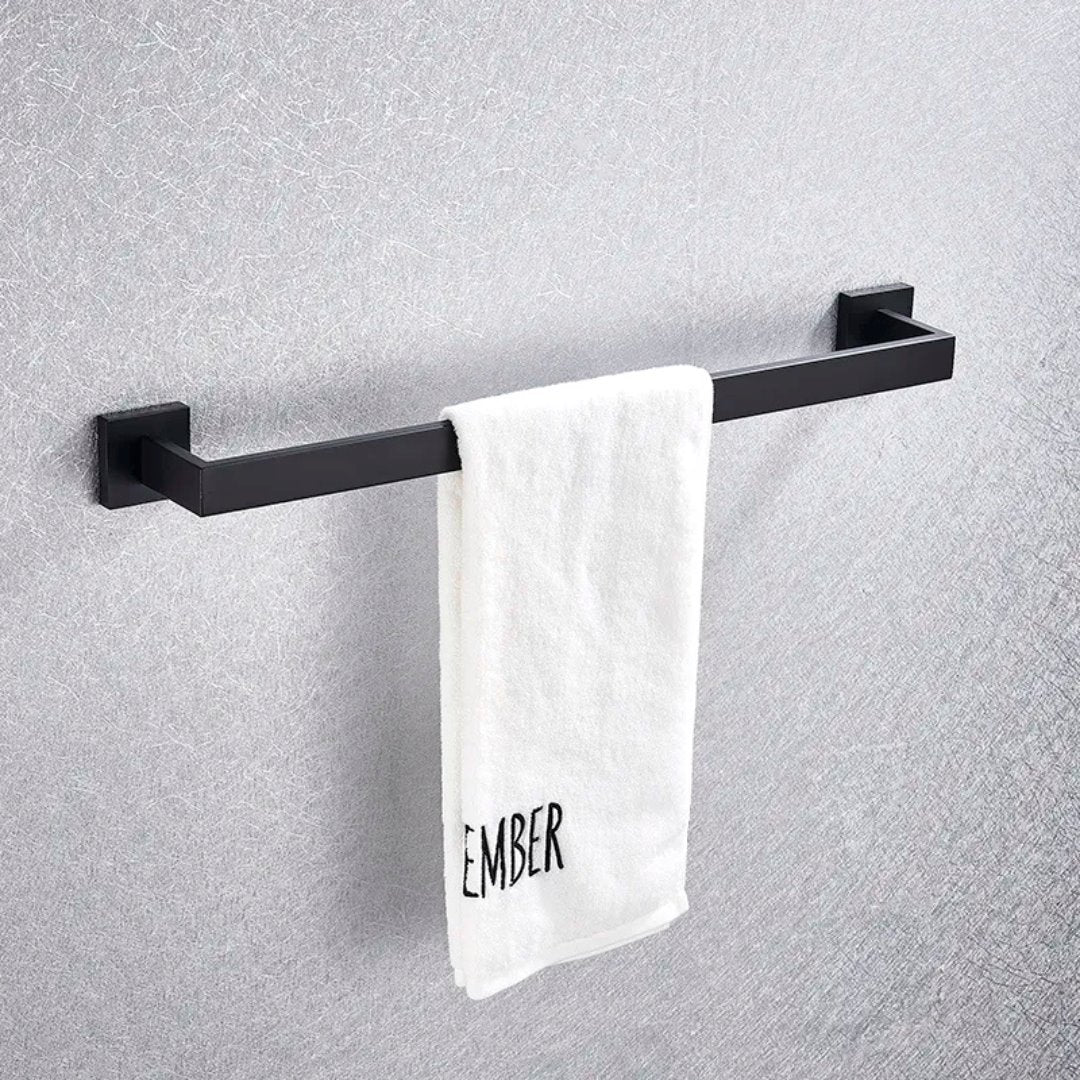 Kit de Acessórios para Banheiro em Aço Inoxidável Matte Black Banheiro010 Vitrine das Torneiras