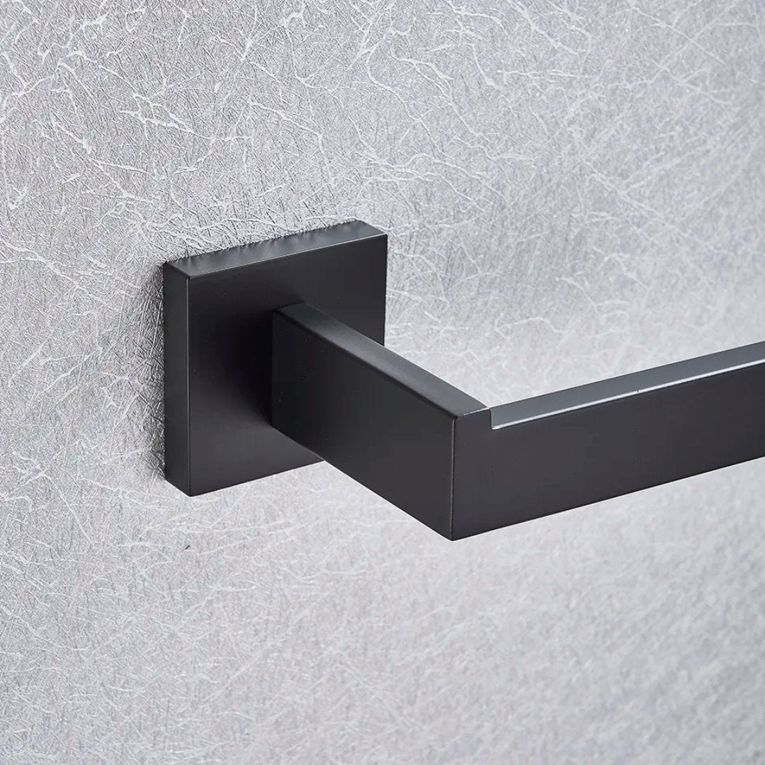 Kit de Acessórios para Banheiro em Aço Inoxidável Matte Black Banheiro010 Vitrine das Torneiras