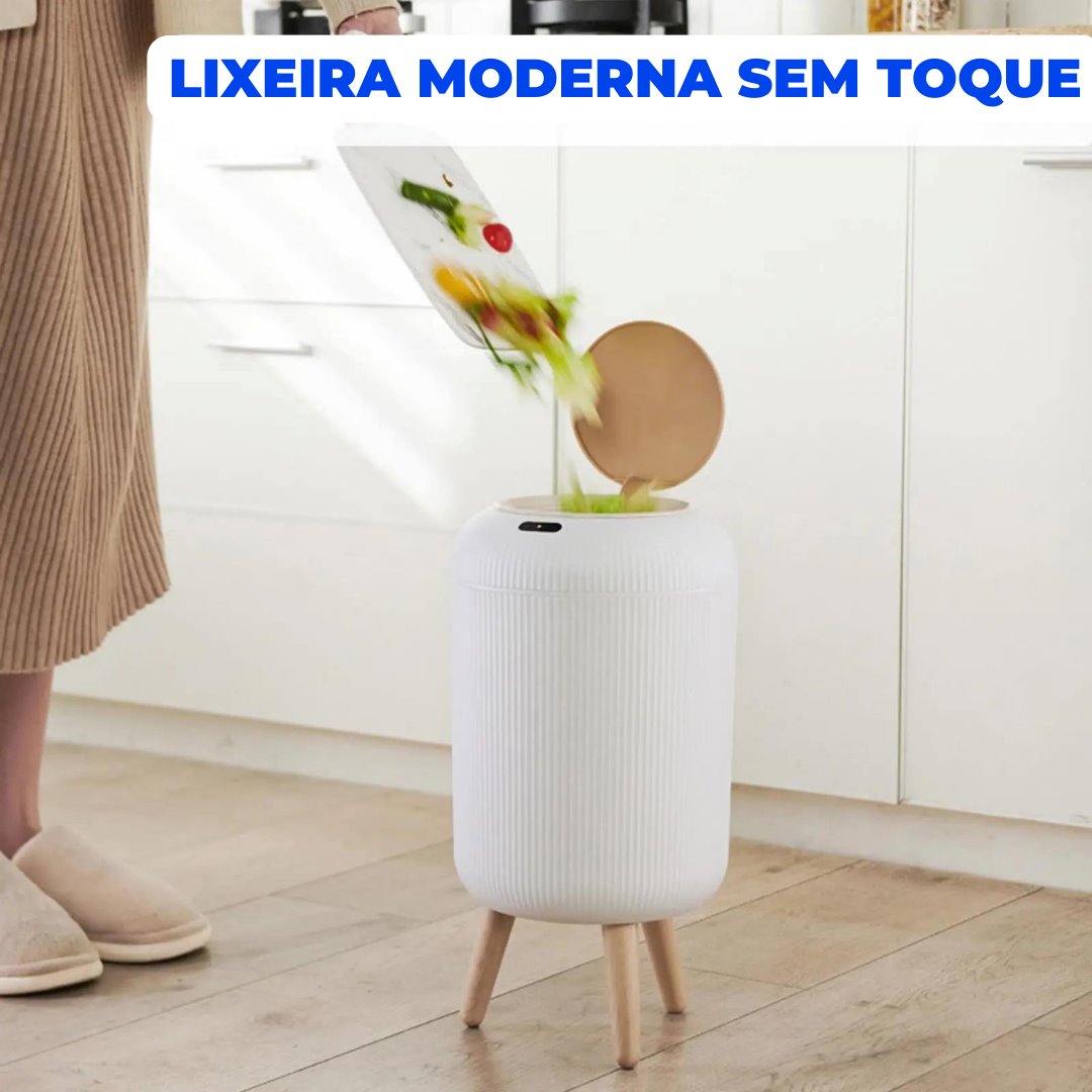 Lixeira Automática com Sensor de Movimento - Prática e Higiênica Acessórios Banheiro039 Vitrine das Torneiras