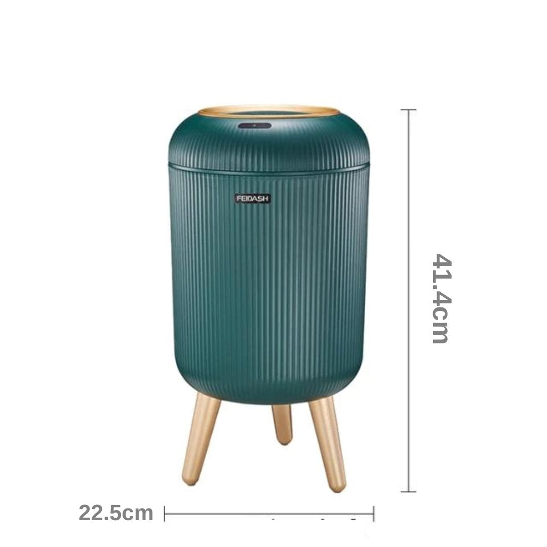 Lixeira Automática com Sensor de Movimento - Prática e Higiênica - Verde Acessórios Banheiro083 Vitrine das Torneiras Verde Com Pés - 10 Litros