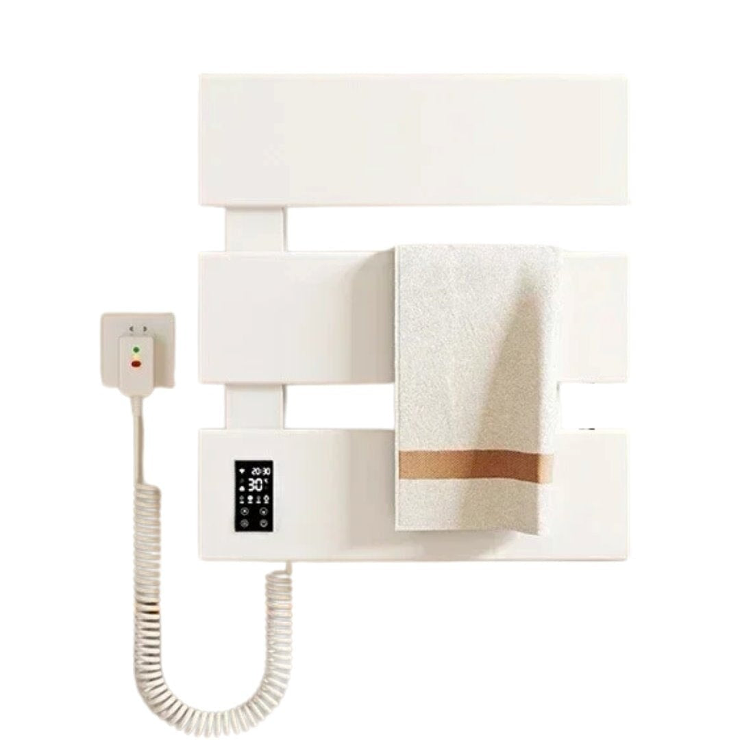 Toalheiro Elétrico 3 Andares Fibra De Carbono Aquecimento Constante 220V - Branco Toalheiro013 Vitrine das Torneiras