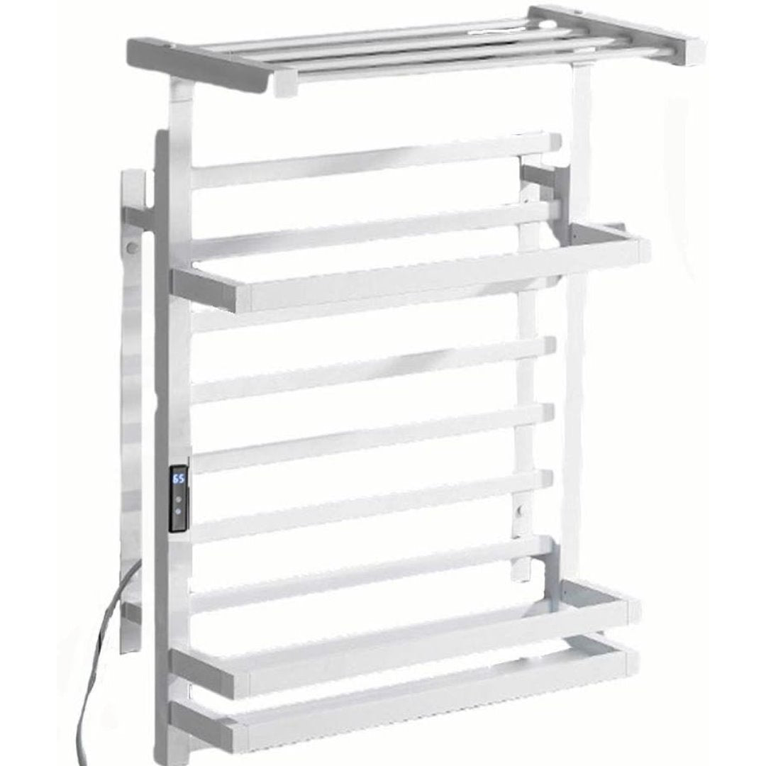 Toalheiro Termostático com Aquecedor 12 Andares com Display 220V - Branco Toalheiro008 Vitrine das Torneiras Esquerda