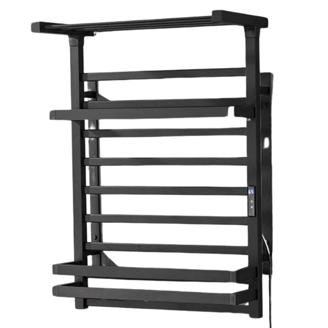 Toalheiro Termostático com Aquecedor 12 Andares com Display 220V - Preto Toalheiro008 Vitrine das Torneiras Direita