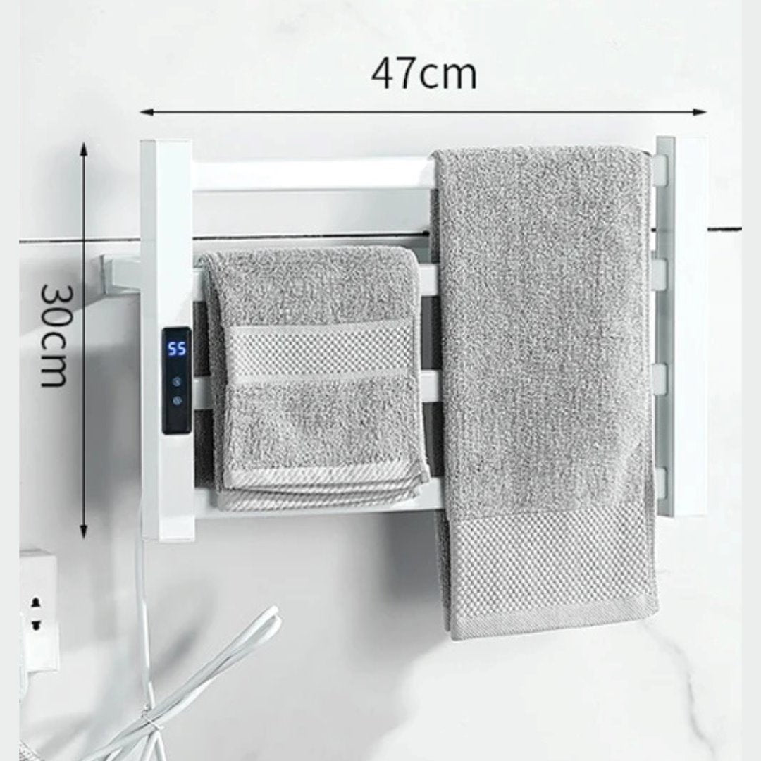 Toalheiro Termostático com Aquecedor 4 Andares com Display 220V - Branco Toalheiro021 Vitrine das Torneiras