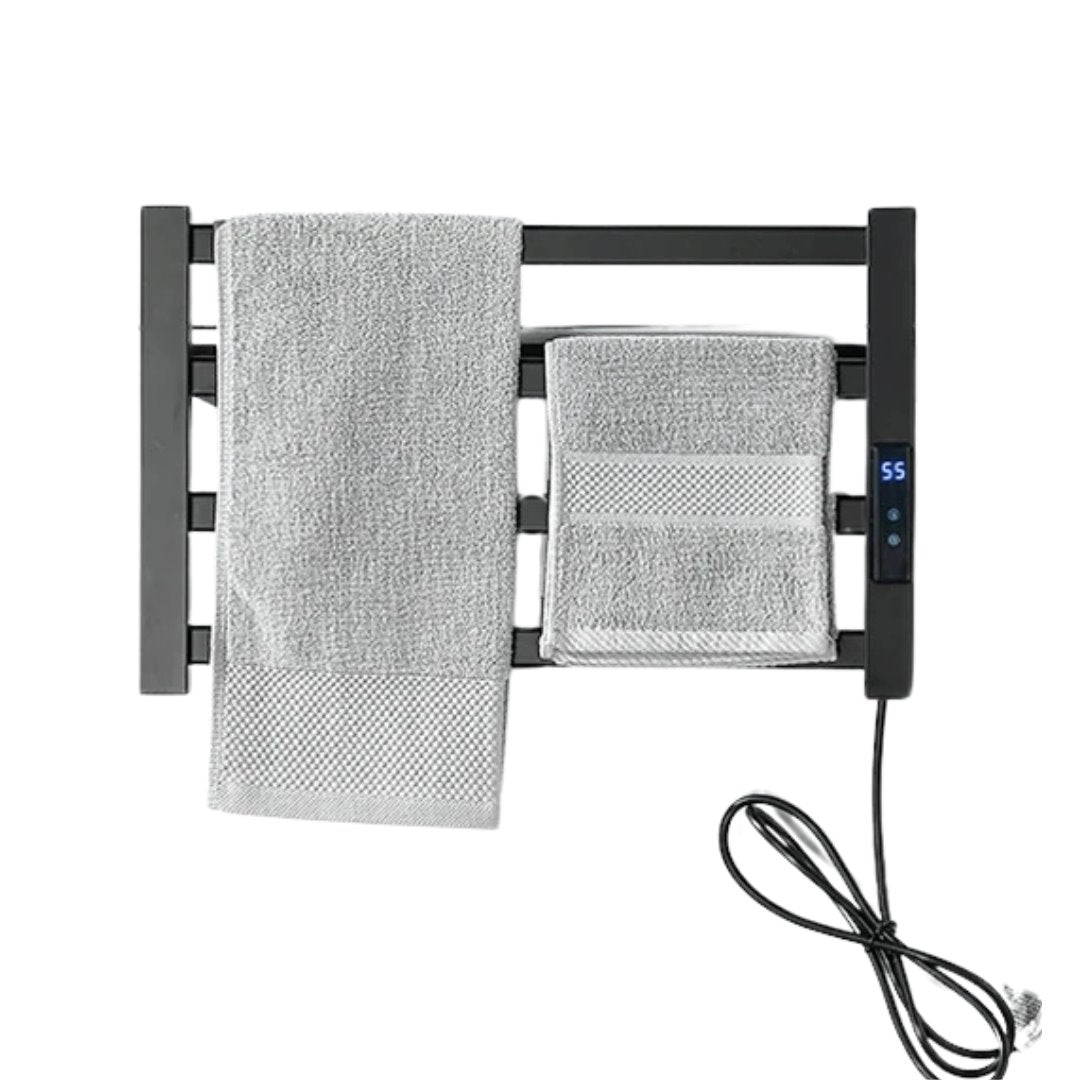 Toalheiro Termostático com Aquecedor 4 Andares com Display 220V - Preto Toalheiro020 Vitrine das Torneiras Direita