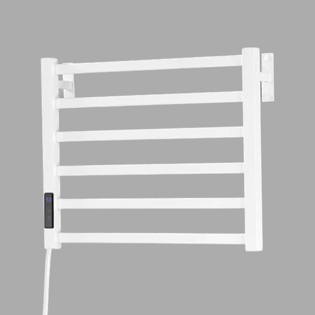 Toalheiro Termostático com Aquecedor 6 Andares com Display 220V - Branco Toalheiro012 Vitrine das Torneiras Esquerda