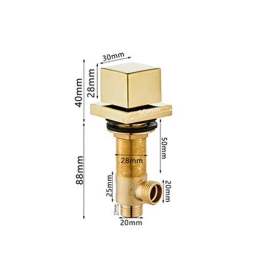 Torneira Contemporânea em Latão Cromado para 3 ou 5 Furos - Acabamento em Brass Acessório011 Vitrine das Torneiras Dourado Escovado