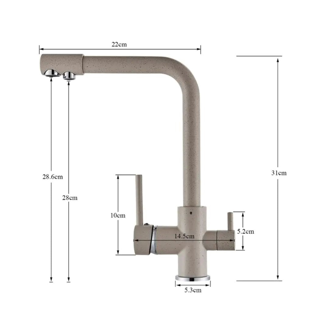 Torneira Cozinha Filtro 3 Vias 360° Quente/Fria Cozinha e Área Gourmet046 Vitrine das Torneiras