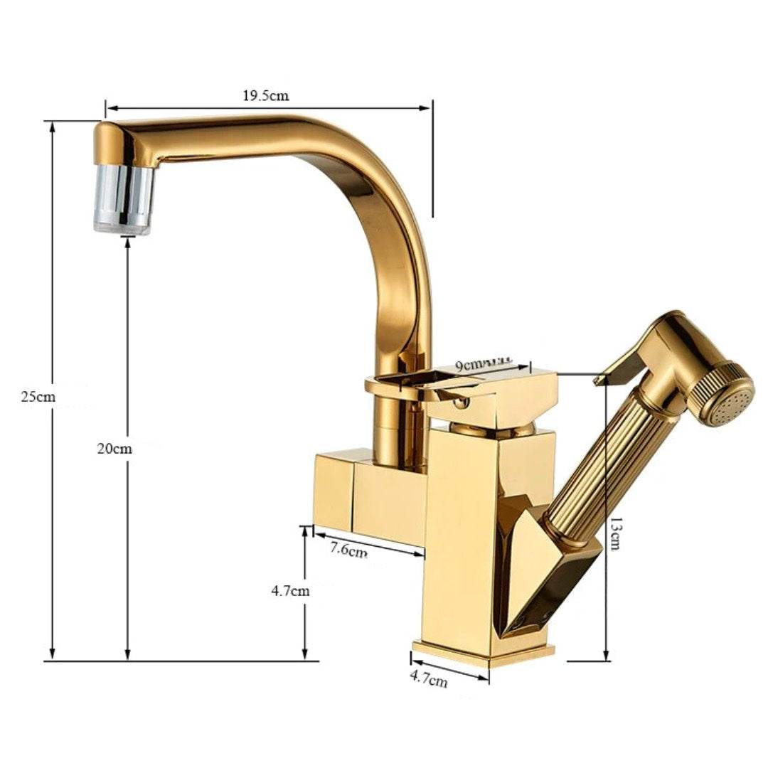 Torneira Cozinha Retrátil de Luxo Banheiros e Lavabos060 Vitrine das Torneiras