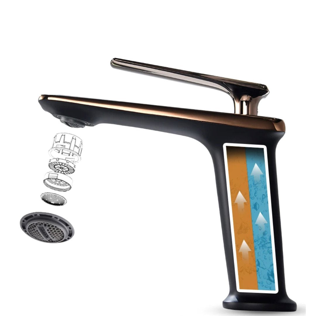 Torneira Curta com Design Contemporâneo e Mixer Térmico Banheiros e Lavabos063 Vitrine das Torneiras