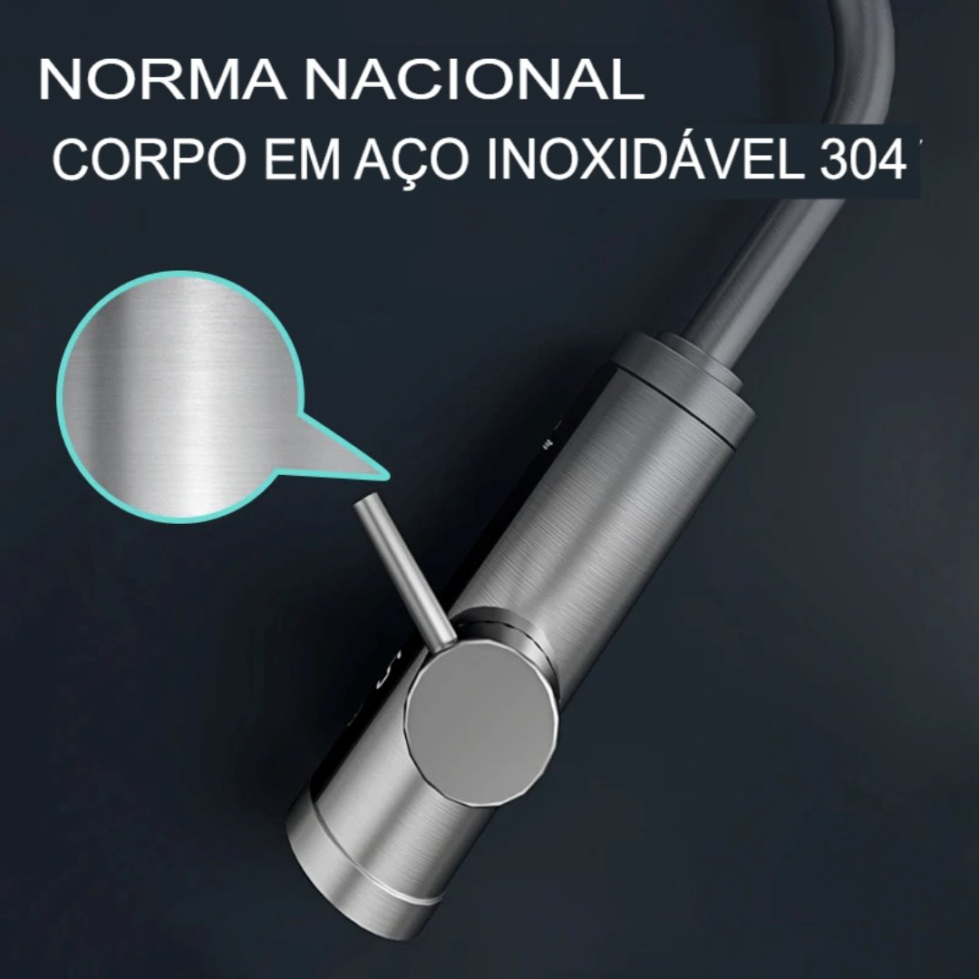 Torneira de Água Quente Instantânea EcoAquece LED - 220v Cozinha016 Vitrine das Torneiras
