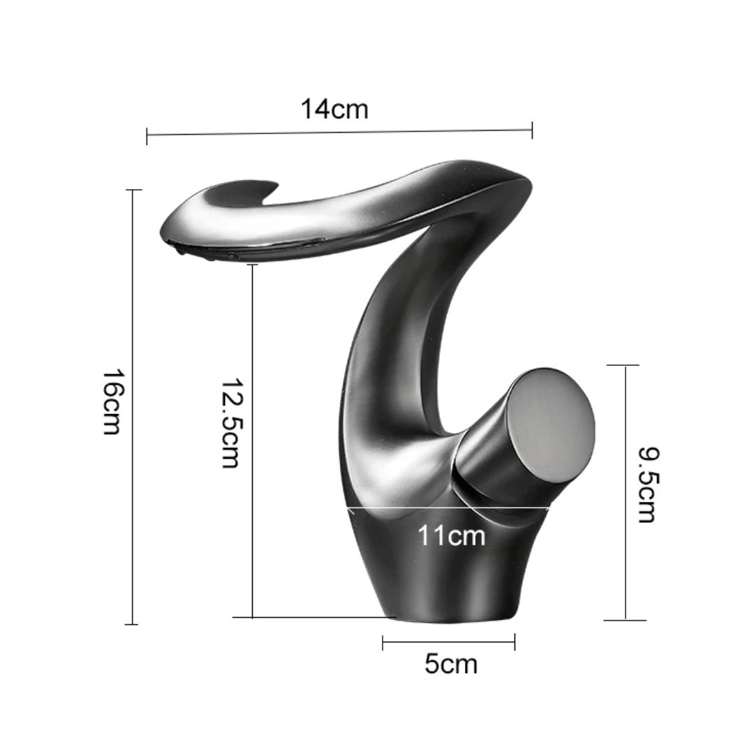 Torneira de Banheiro Estilo Cachoeira com Design Curvo Luxo Banheiros e Lavabos068 Vitrine das Torneiras