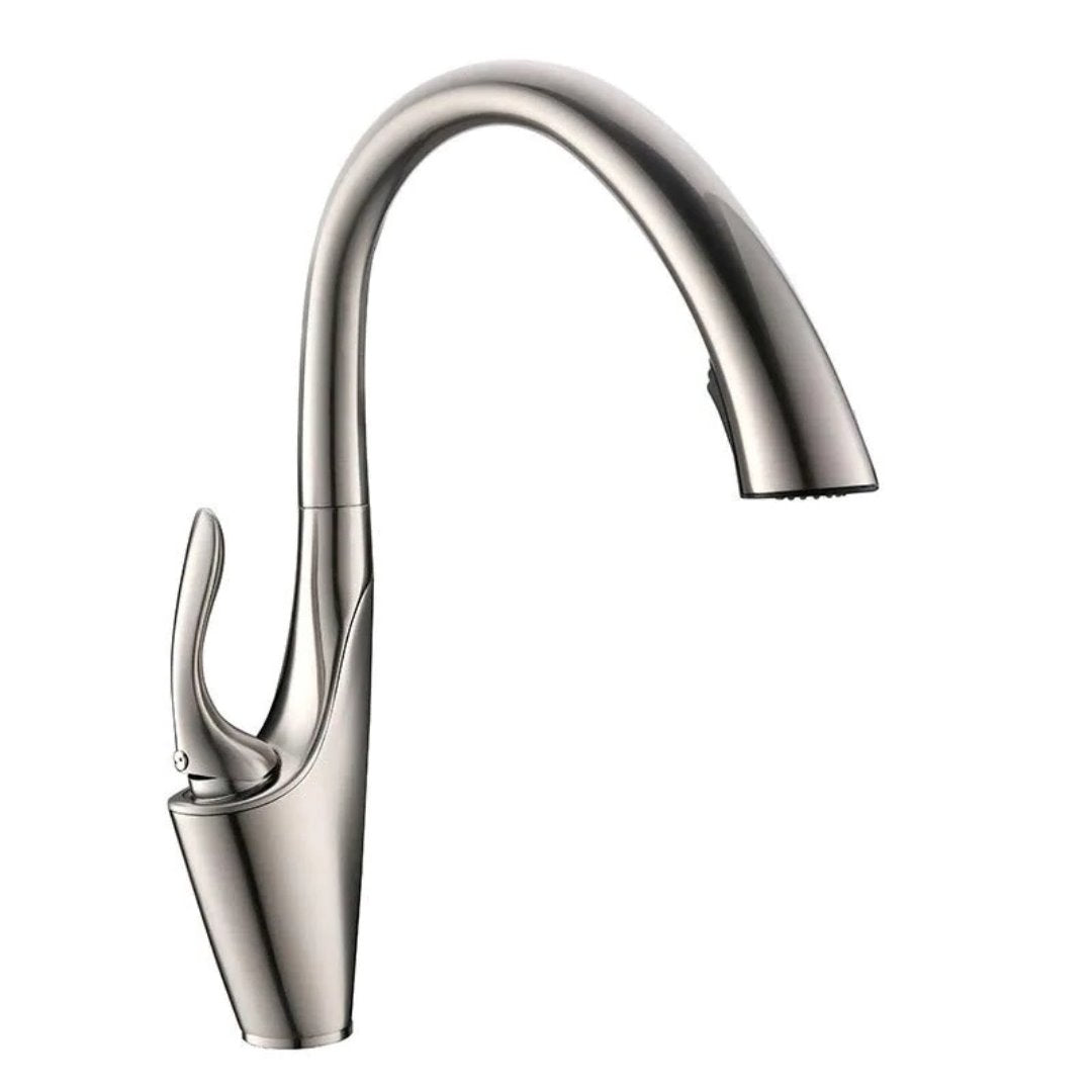Torneira de Cozinha Monocomando com Jato Retrátil Aço Escovado Cozinha e Área Gourmet052 Vitrine das Torneiras