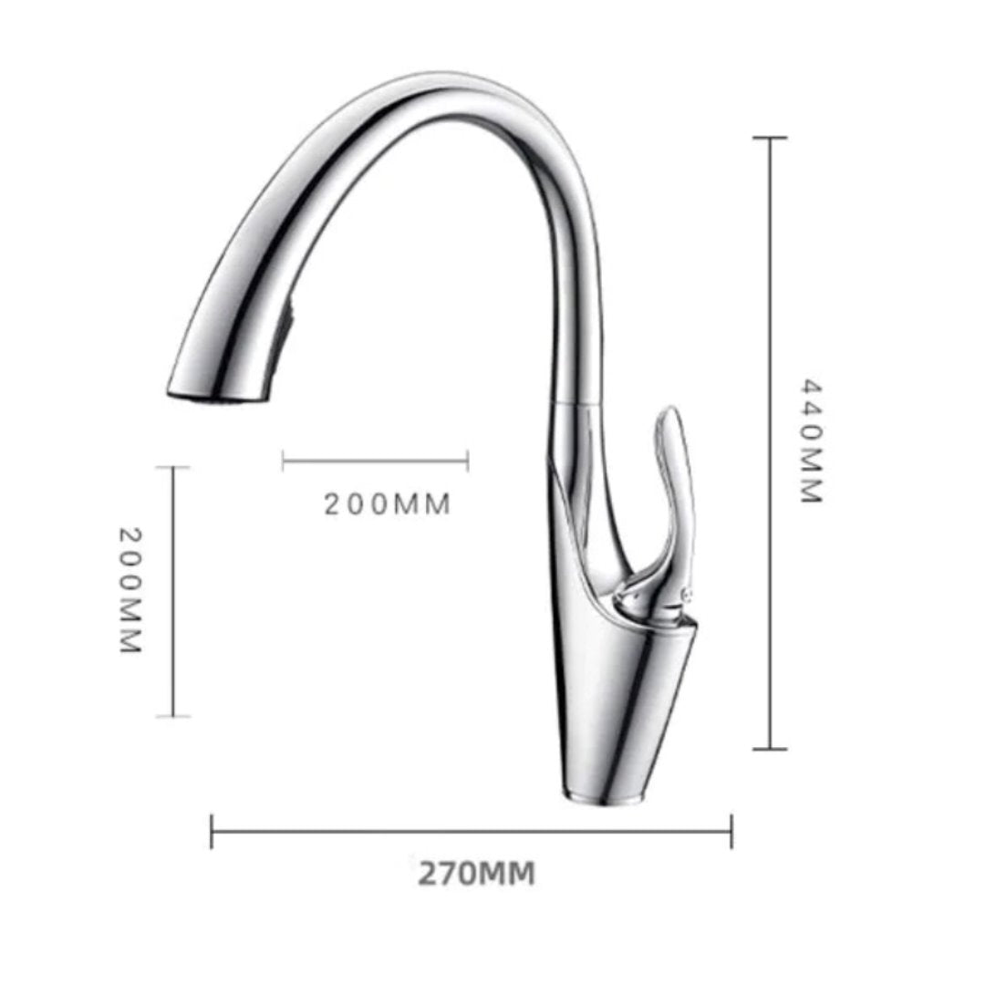 Torneira de Cozinha Monocomando com Jato Retrátil Aço Escovado Cozinha e Área Gourmet052 Vitrine das Torneiras