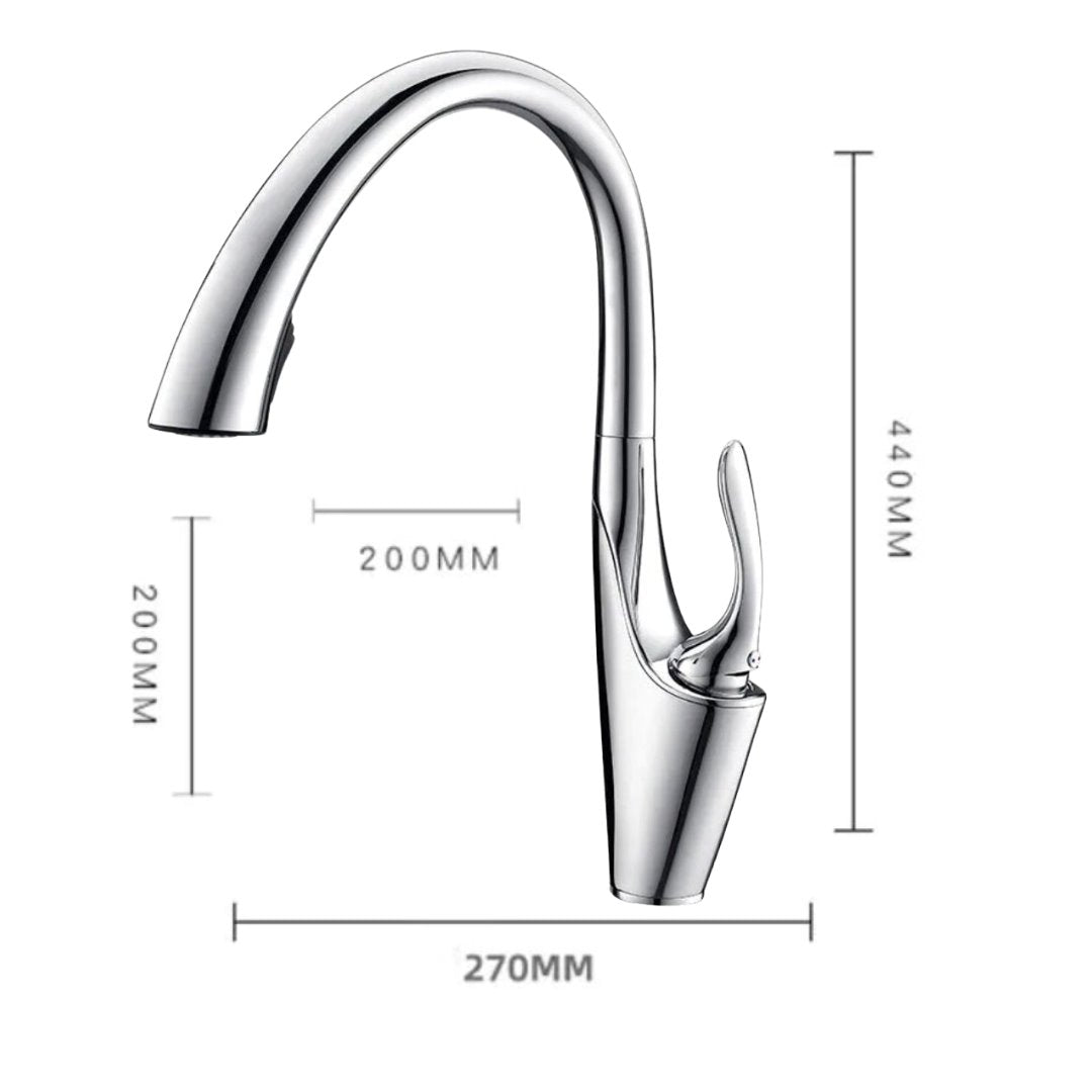 Torneira de Cozinha Monocomando com Jato Retrátil Cromado Cozinha e Área Gourmet052 Vitrine das Torneiras