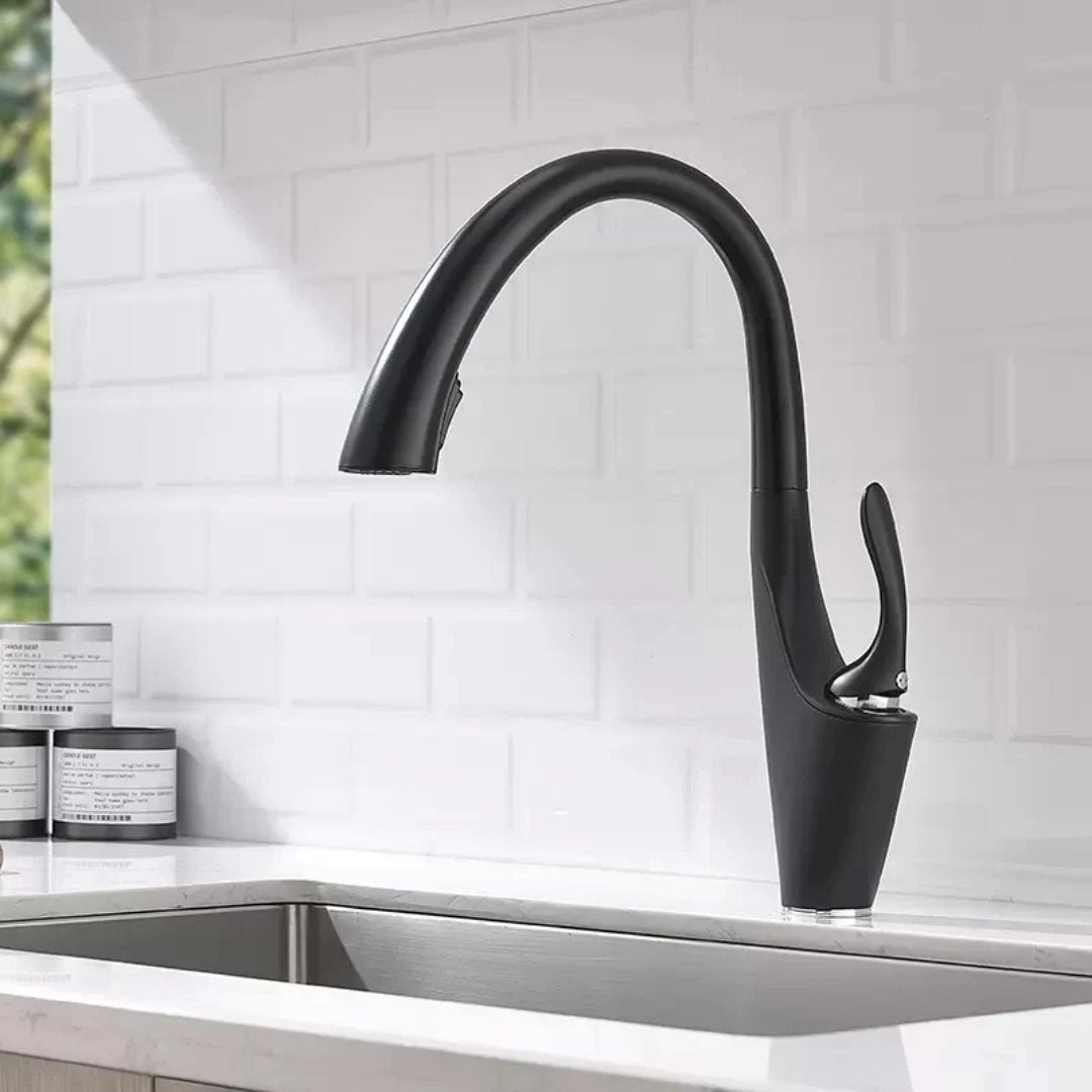 Torneira de Cozinha Monocomando com Jato Retrátil Preta Cozinha e Área Gourmet052 Vitrine das Torneiras