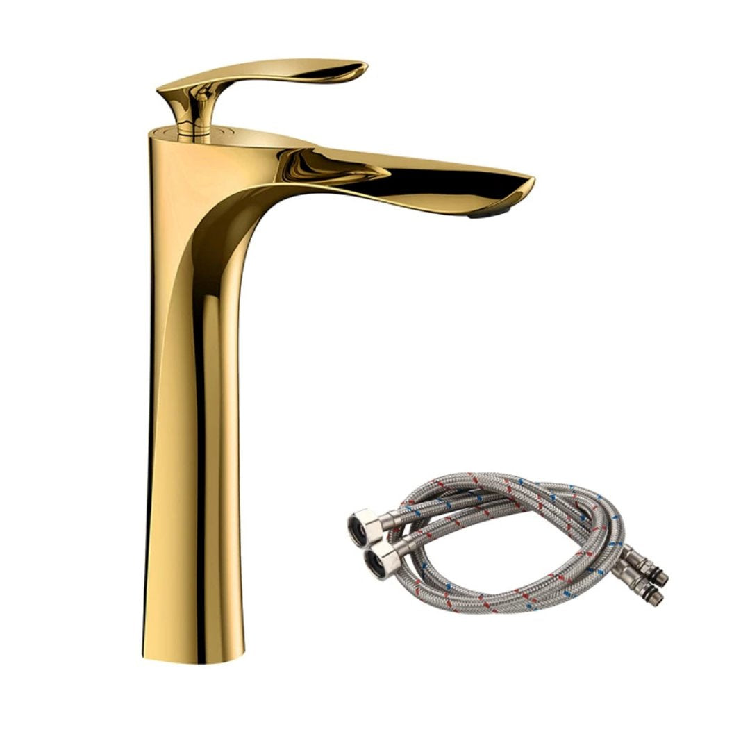 Torneira de Luxo para Banheiro com Misturador Monocomando Dourada Banheiros e Lavabos135 Vitrine das Torneiras