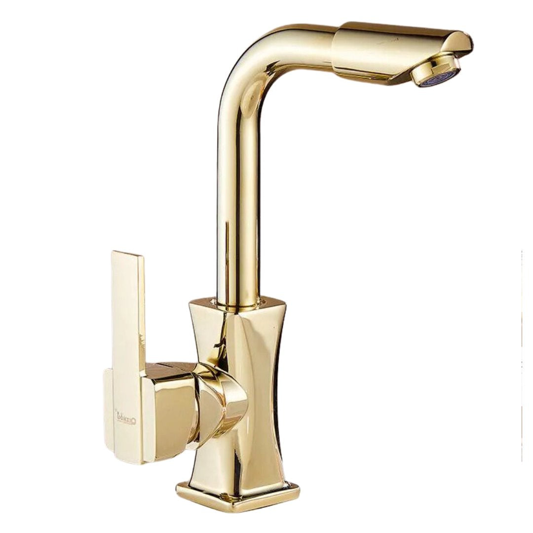 Torneira de Luxo Para Banheiro Quente e Fria com Unipunho Dourado Banheiros e Lavabos111 Vitrine das Torneiras