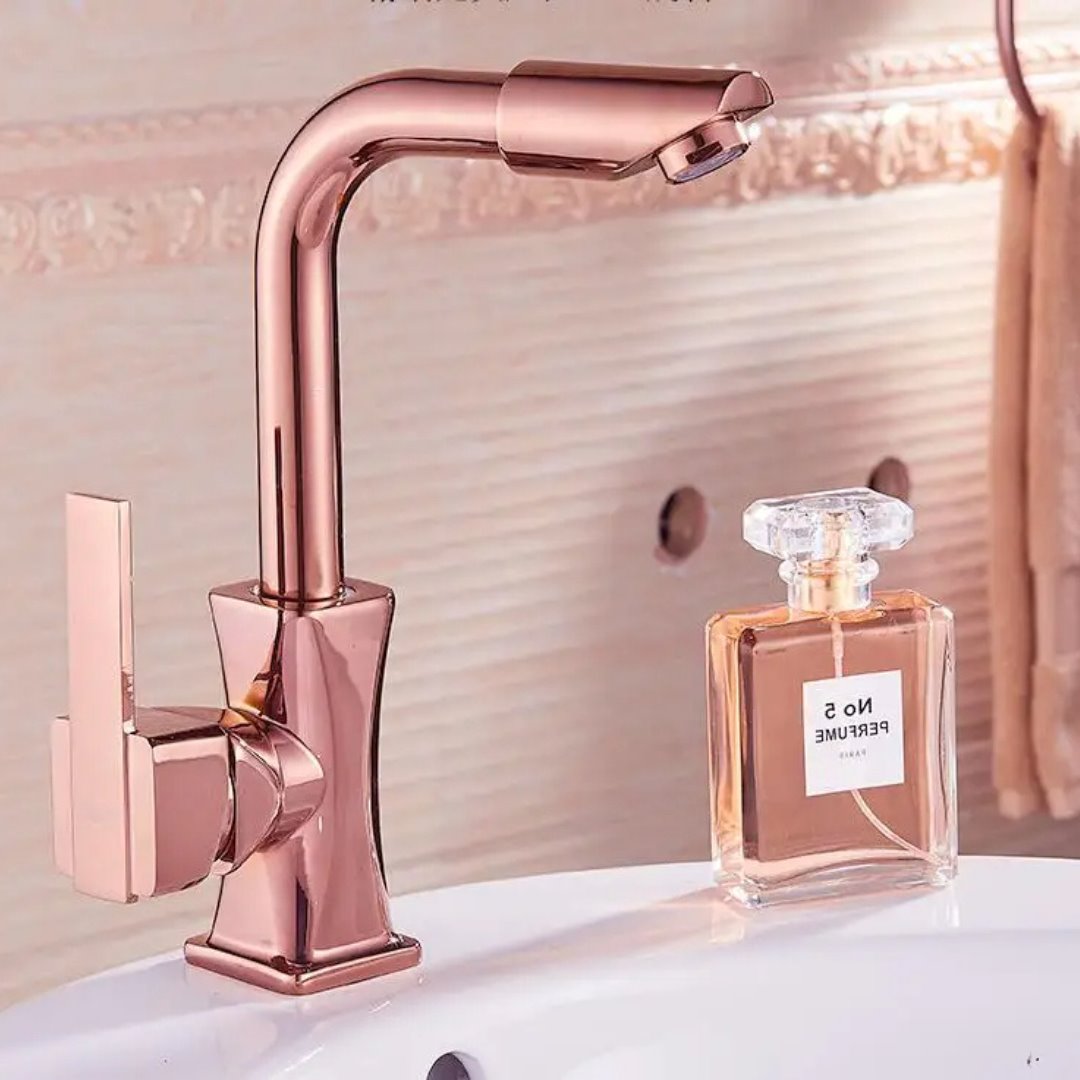 Torneira de Luxo Para Banheiro Quente e Fria com Unipunho Rose Banheiros e Lavabos109 Vitrine das Torneiras