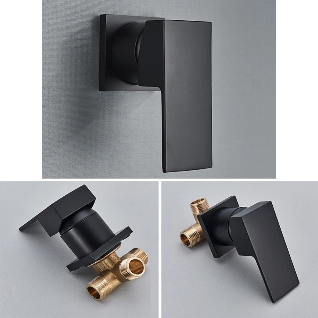 Torneira de Parede Monocomando Black Waterfall - Modelo Contemporâneo Banheiro016 Vitrine das Torneiras