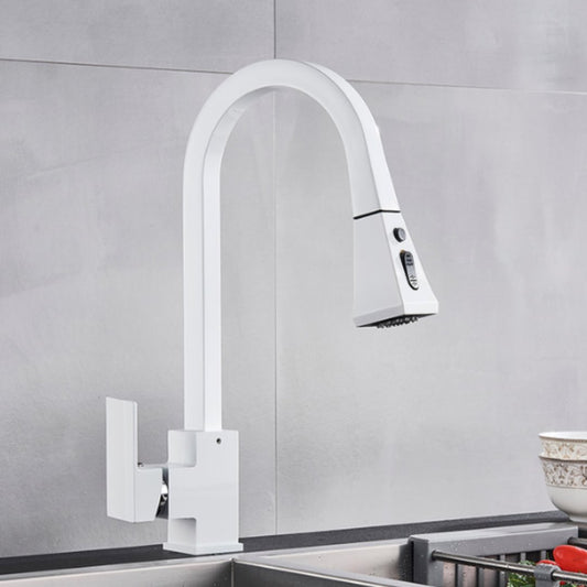 Torneira Eclética Elegance360: Rotação 360°, Bico Retrátil Cozinha003 Vitrine das Torneiras Branco