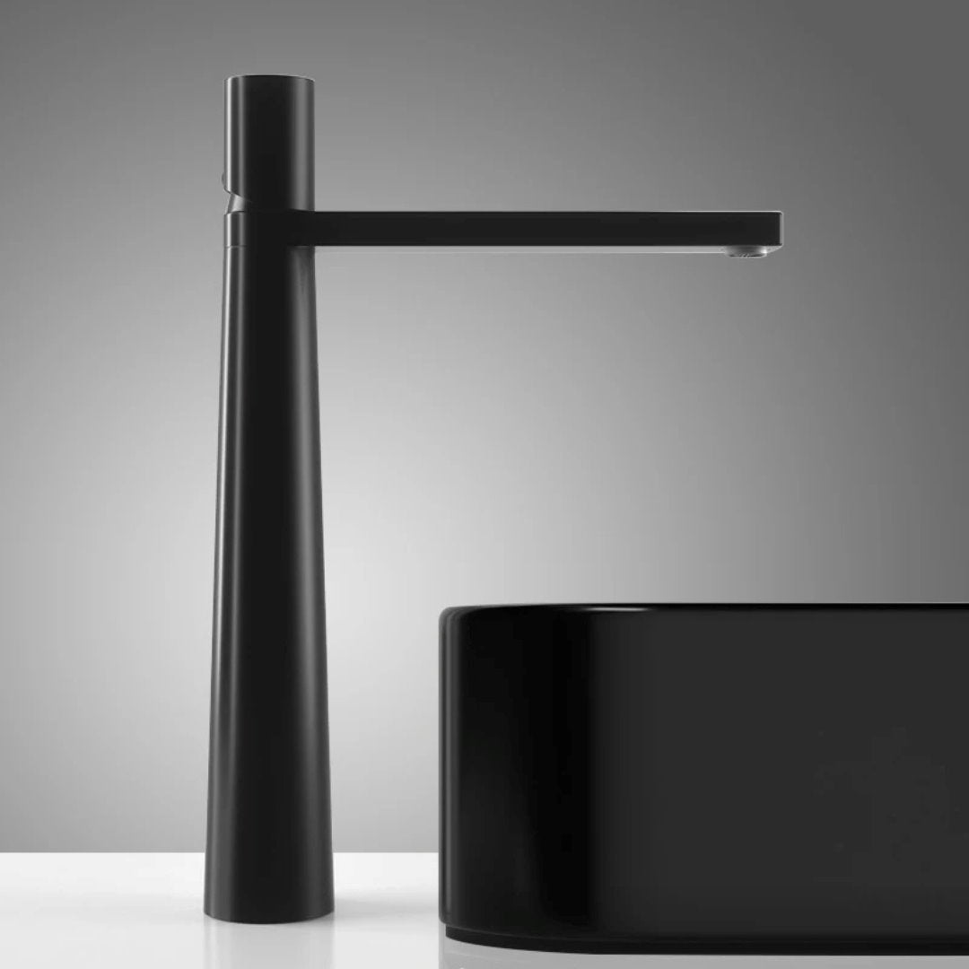 Torneira Elegance Steel Banheiro028 Vitrine das Torneiras Preto Bica Alta