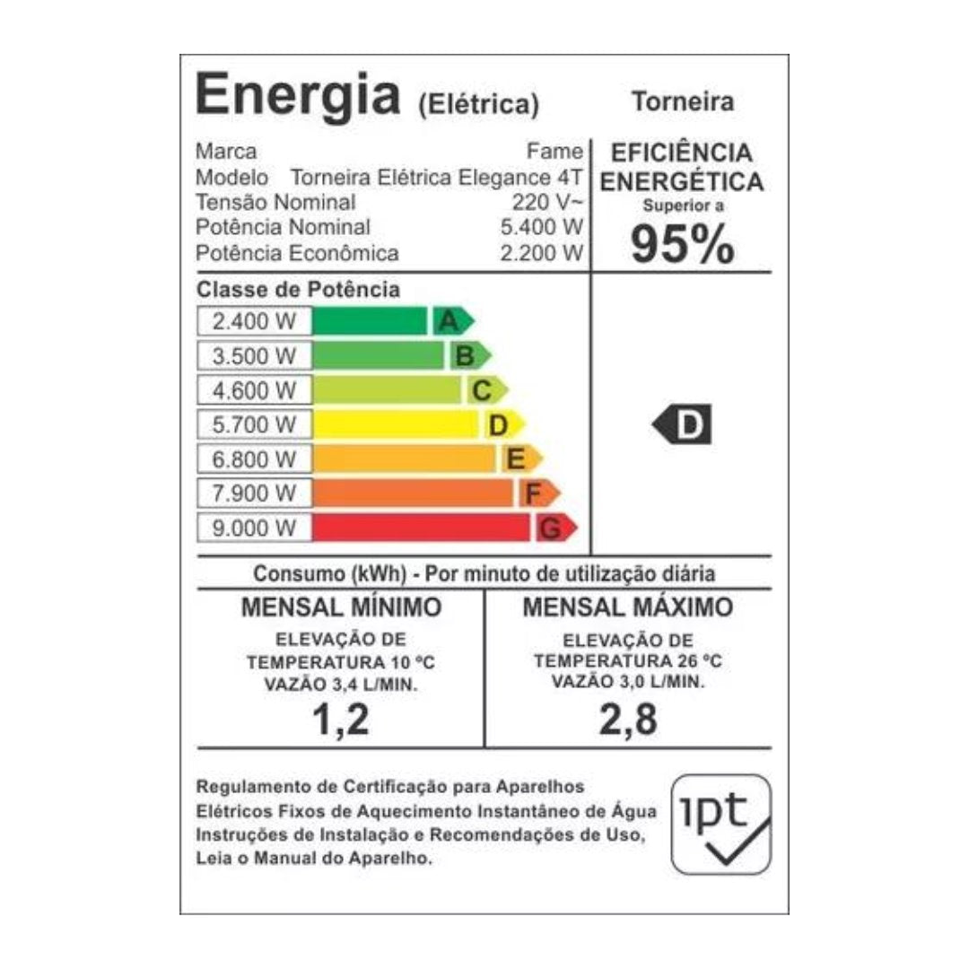 Torneira Elétrica 4T Cozinha e Área Gourmet039 Vitrine das Torneiras